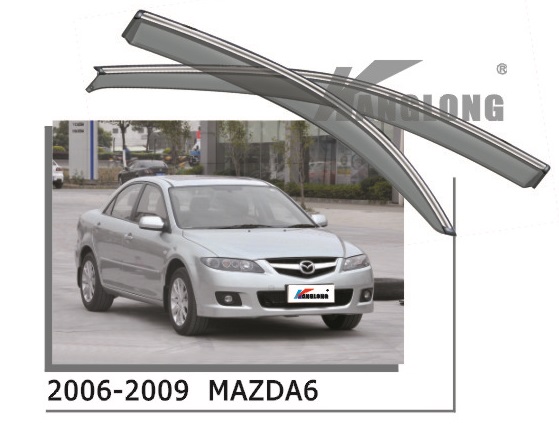Ветровики оригинальные MAZDA 6 2005-2008 (хром)