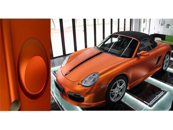 Пленка для авто, оранжевый-матовый (ширина 152см),(цена за 1м)