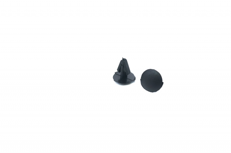 Клипсы автомобильные К-035 (100шт) (h-1,4 см., ø 15мм) черные