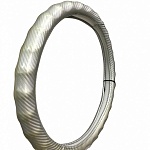 Оплетка на руль под пальцы серебро,карбон.P005.М. р-р 37-38 см