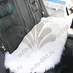 Накидка натуральная на заднее сиденье стриженая белая 135*45    NG-302