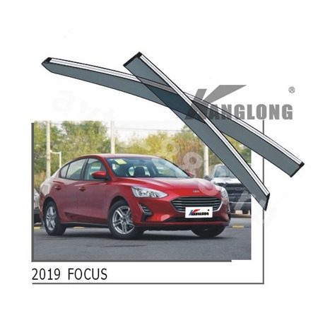 Ветровики оригинальные ★ FORD FOCUS (седан) 2019 (хром металл)
