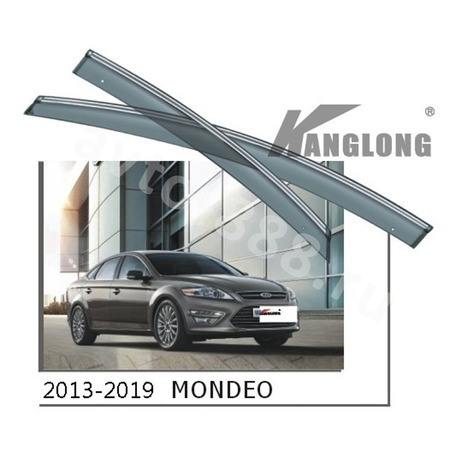 Ветровики оригинальные ★ FORD MONDEO/FUSION 2013-2019 (хром металл)