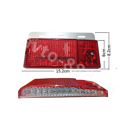 Фонари габаритные A-08 18LED 24V (2шт) красный