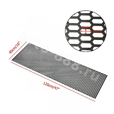 Сетка на решетку радиатора пластиковая черная (сота мелкая) 1200*400мм ячейка 15x8мм