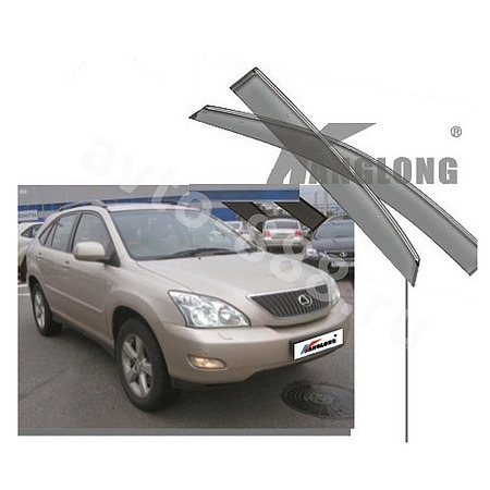 Ветровики оригинальные LEXUS IS300 10--… (хром)