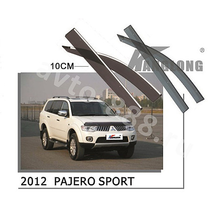 Ветровики оригинальные MITSUBISHI PAJERO SPORT 2008-2015 (без хрома)