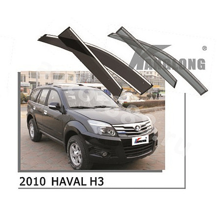 Ветровики оригинальные HOVER H3 2010 (хром)