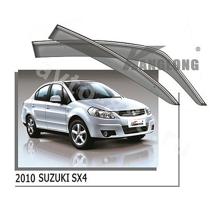 Ветровики оригинальные SUZUKI SX-4 (седан ) 06-13 (хром)