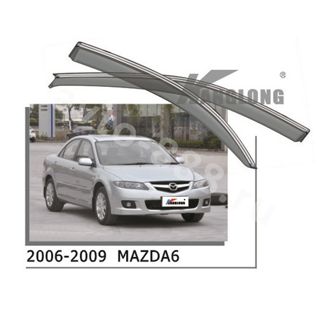 Ветровики оригинальные MAZDA 6 2005-2007(хром)