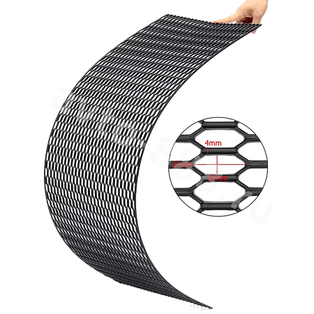 Сетка на решетку радиатора пластиковая черная СОТА 1200*400мм ячейка 27x10мм