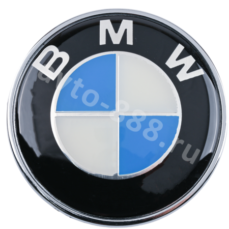 Эмблема BMW (Ø78мм) (бело-голубой) BE-008