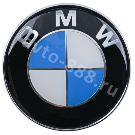 Эмблема BMW (Ø82мм) (бело-голубой) BE-007