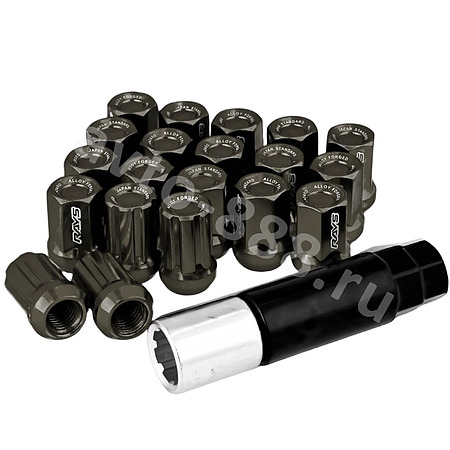 Секретки гайки F651 12*1,5 (16P+4+2, высота 32 мм) тёмно-серый