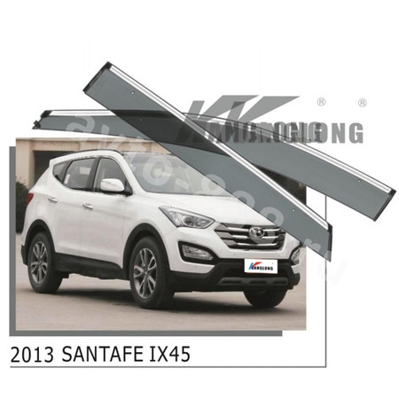 Ветровики оригинальные HYUNDAI SANTAFE  IX45  2013--2019 (хром)