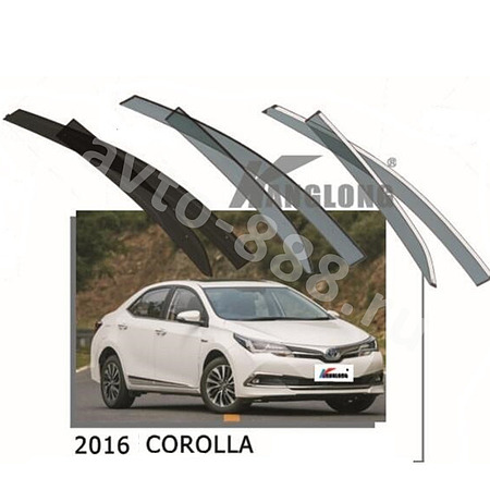 Ветровики оригинальные TOYOTA COROLLA 2014 (без хрома), шт