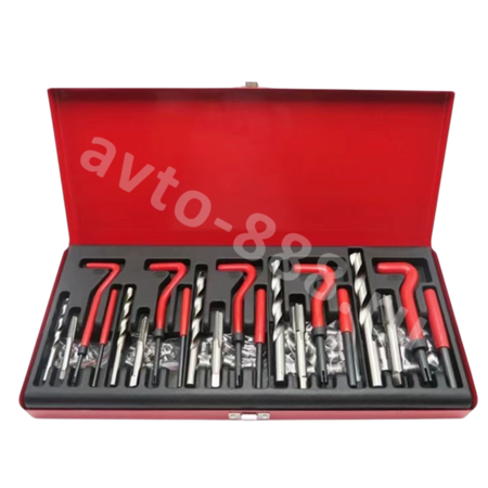 Универсальный комплект для ремонта резьбы, 131 предмет