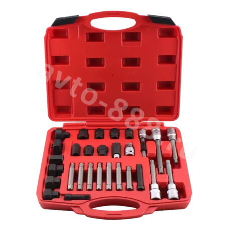 Автомобильный набор съемник шкива генератора, 30 предметов