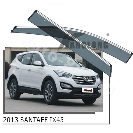 Ветровики оригинальные HYUNDAI SANTAFE 2013-- (хром)