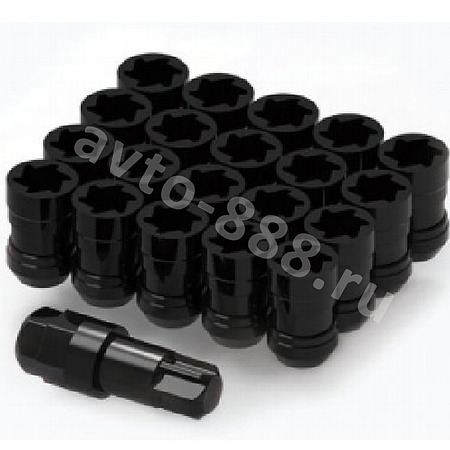 RAYC 12×1,25 cекретки гайки FN36 (20 шт+2 ключ, высота 36 мм) чёрный