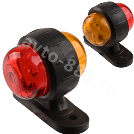 Фонари габаритные BD-0133 12/24V желтый+красный (2шт)