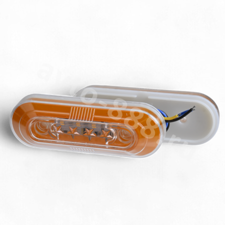 Фонари габаритные BD-0128 12/24V жёлтый (2шт)