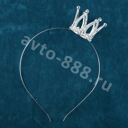 Ободок корона для волос детский серебро 360