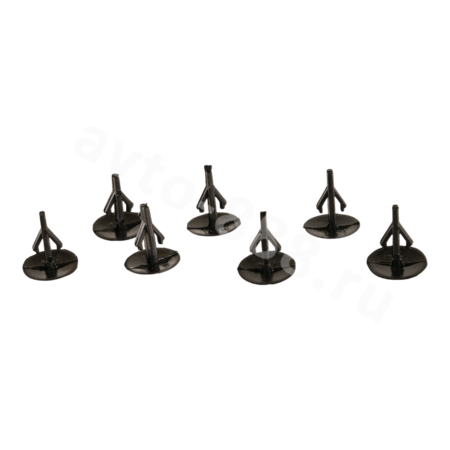 Клипсы автомобильные К-012 (100шт) (h-1,5см, ø-15мм) чёрные