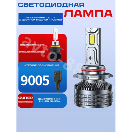 Автомобильная лампа LED E5-9005 (2шт) 12v/24v