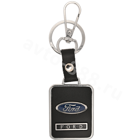 Брелоки на ключи металл с кожей, карабин FORD 0393