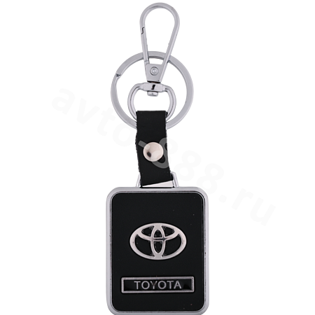 Брелоки на ключи металл с кожей-карабин TOYOTA 0393