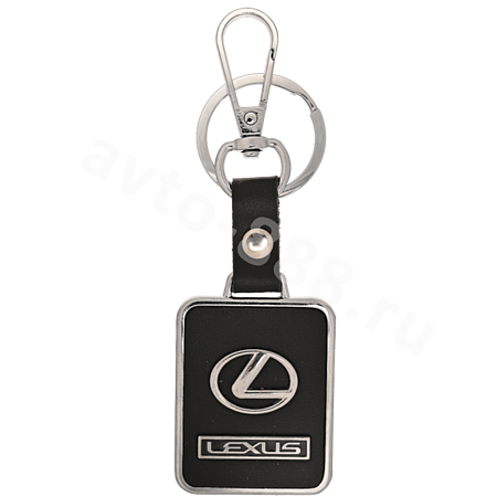 Брелоки на ключи металл с кожей-карабин LEXUS 0393