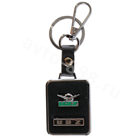 Брелоки на ключи металл с кожей-карабин UAZ 0393