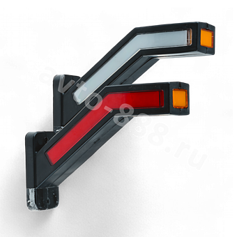 X30 Фонари габаритные 12V/24V (2шт) жёлтый-красный фото 1