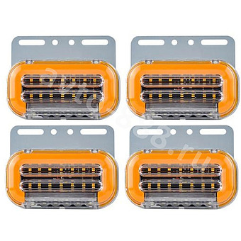 Фонари габаритные ST-6002 59LED 24V (4шт) жёлтый фото 2