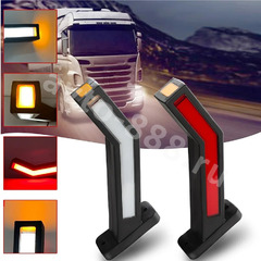 X30 Фонари габаритные 12V/24V (2шт) жёлтый-красный фото 6