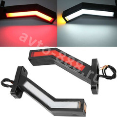 X30 Фонари габаритные 12V/24V (2шт) жёлтый-красный фото 5