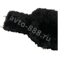 Накидка искусственная стриженая чёрная 140*50см (1шт) фото 2