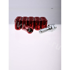 Секретки гайки R028 12*1,25 (16 шт, высота 32 мм, сквозная) красный фото 7