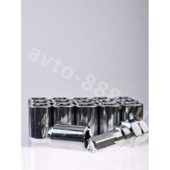 Секретки гайки R028 12*1,25 (16 шт, высота 32 мм, сквозная) хром фото 6