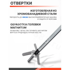 Набор отвёрток в кейсе FEINREX (-)(+) 8шт фото 6