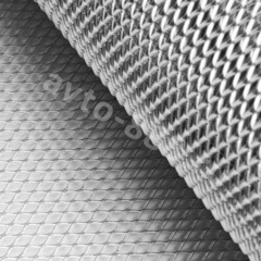 Сетка на решетку радиатора алюминиевая серебро мелкая 1000*330 мм ячейка 3x6мм фото 2