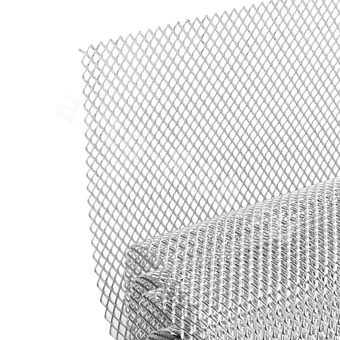 Сетка на решетку радиатора алюминиевая серебро мелкая 1000*330 мм ячейка 3x6мм фото 7