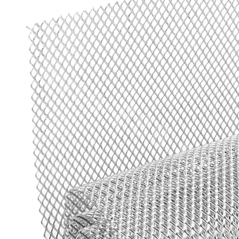 Сетка на решетку радиатора алюминиевая серебро средняя 1000*330 мм ячейка 6x12мм фото 1