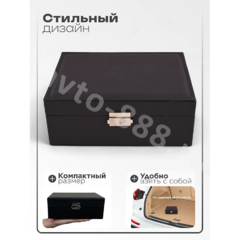 Шкатулка для украшений средняя чёрный фото 3