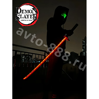 Катана Ёриичи Цугикуни, Клинок рассекающий демонов-ZhangShen jiguo刀 金色手柄 黑刀壳 黑红剑身 фото 1