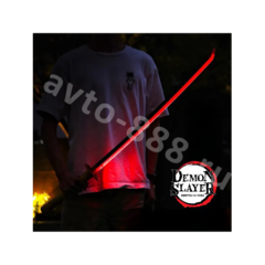 Катана Ёриичи Цугикуни, Клинок рассекающий демонов-ZhangShen jiguo刀 金色手柄 黑刀壳 黑红剑身 фото 2