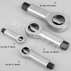 YZ-6092 Набор гайколомов 9-27 мм, 4 предмета фото 9