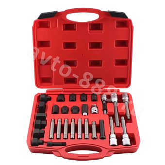 Автомобильный набор съемник шкива генератора, 30 предметов фото 1