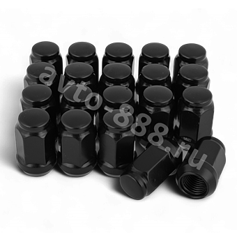Гайка на колесо HEX19,L30,12×1.5 (5шт) чёрный 13836 фото 1